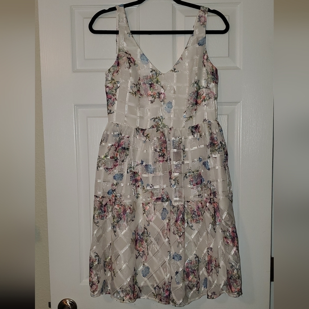 ANTHROPOLOGIE Maeve Peony Garden Floral Dress Fit and Flare Size 6